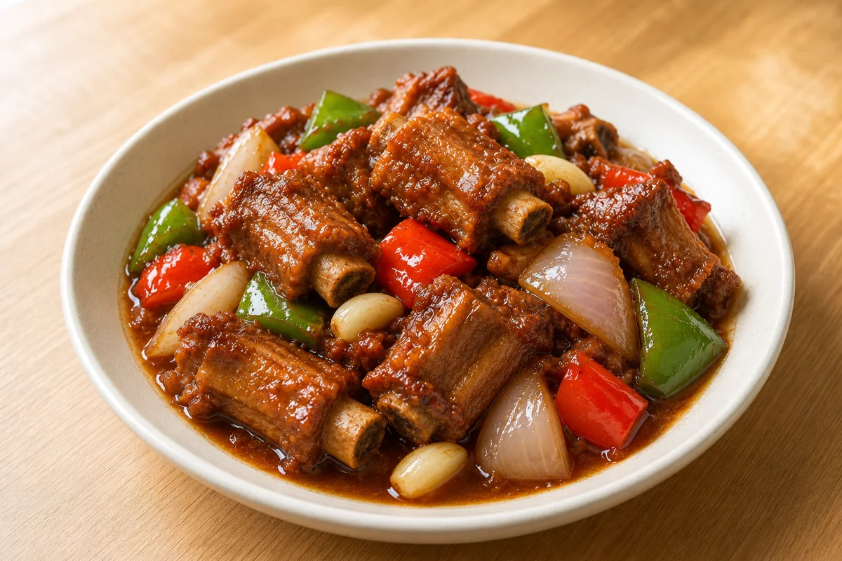 红烧排骨烹饪效果示意